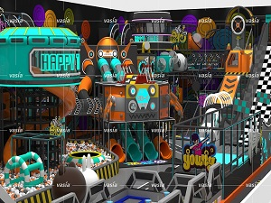 ملعب رياضي داخلي تم تركيبه في مدينة Ezhou