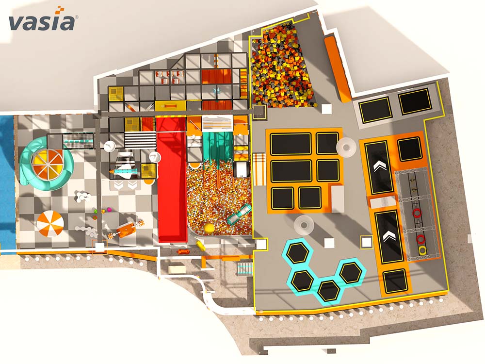 حديقة الترامبولين الداخلية S008