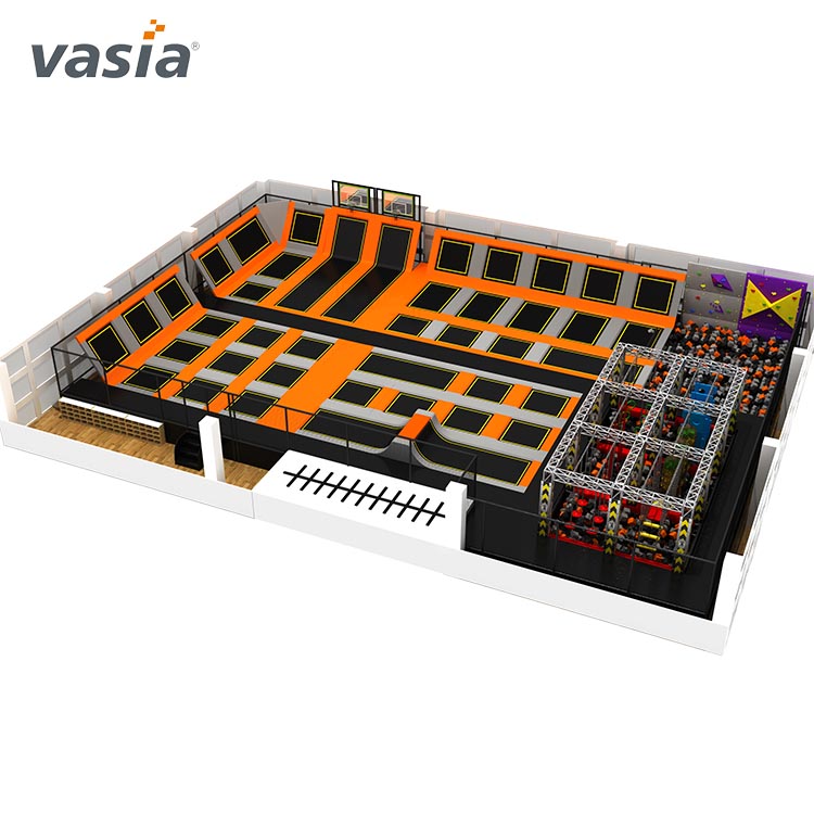 متنزه Playland Trampoline المتكامل مع Ninja-Vasia