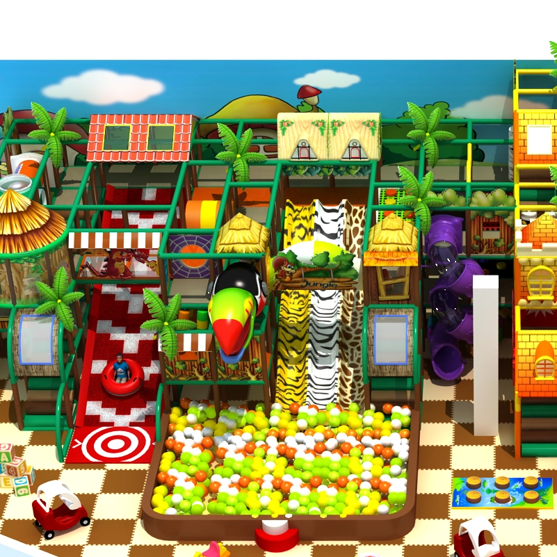 كم هي معدات الملعب الداخلي