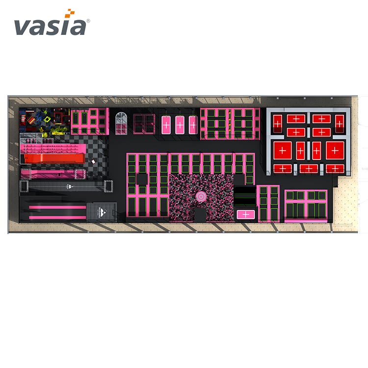 حديقة الترامبولين الكبيرة مع Slide-Vasia