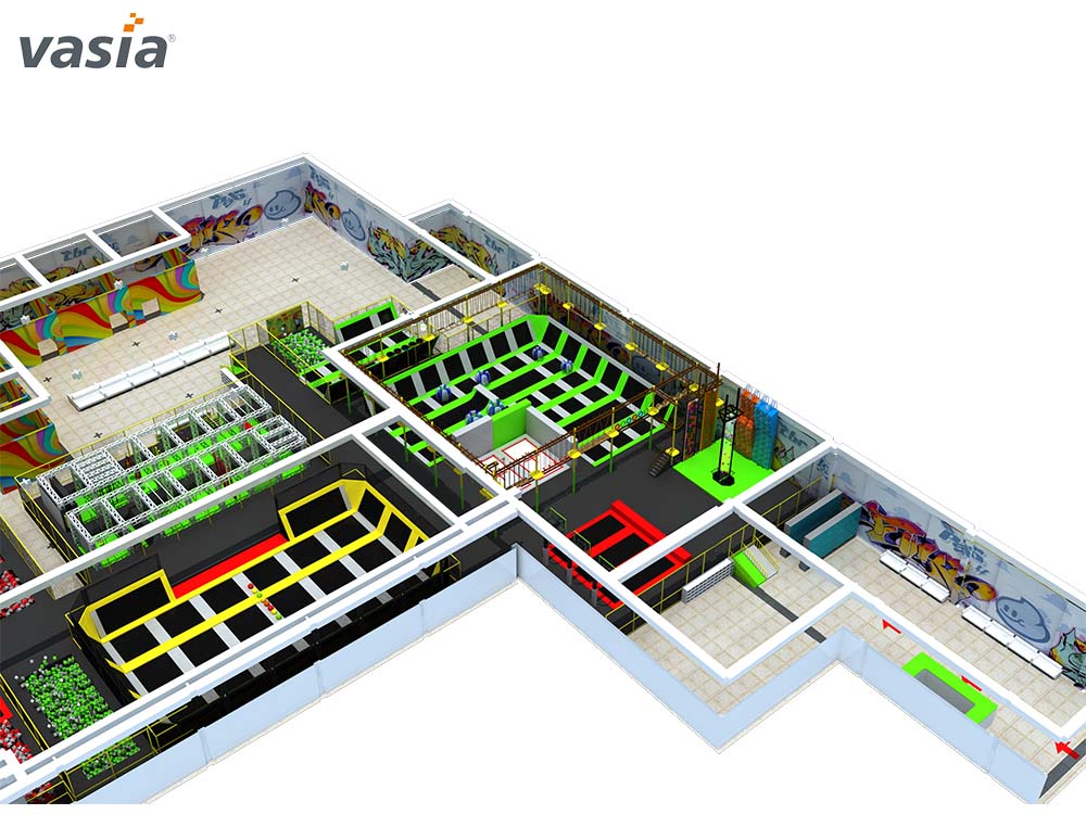 حديقة الترامبولين W0034