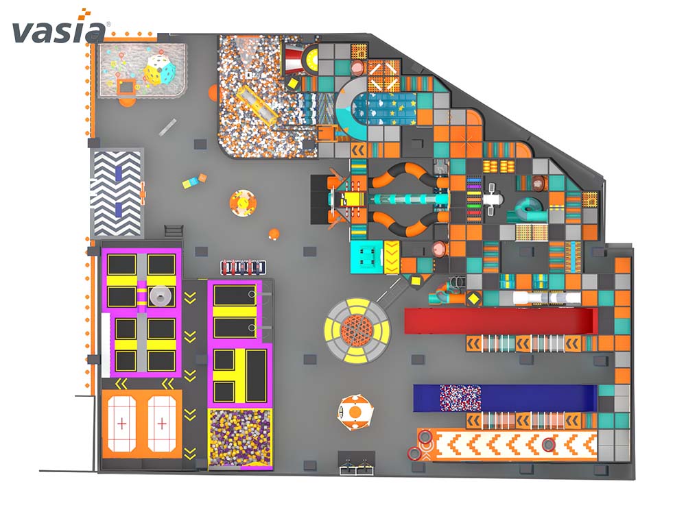 متنزه ترامبولين داخلي S041